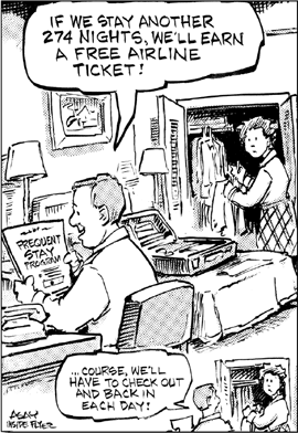Frequent Flyer Funnies - Only 274 more nights...